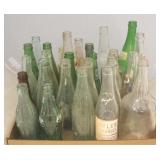 Tray Lot of Assorted Glass Bottles