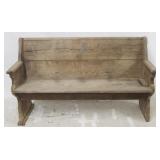 Vintage wooden church pew