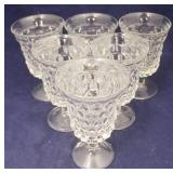 Set of 6 Fostoria American Glasses - 5 1/2" tall