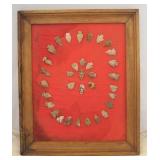 Framed Indian Arrowheads
