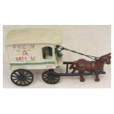 Fresh "A" Milk Cast Iron Horse & Buggy