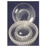 Set of 8 Candlewick Glass Plates - 8" round