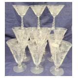 Fostoria Mayflower Stemware, 13 pieces