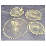4 pieces of Imperial Candlewick Glass Items