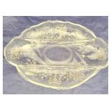 Heisey Orchid 3-part Relish Dish