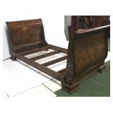 Henredon mahogany carved twin sleigh bed