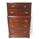 Mahogany chest on chest