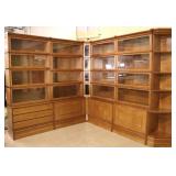 Monumental corner bookcase wall unit