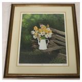 "Yard Flowers" by Bob Timberlake w/ Folder