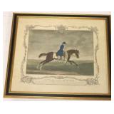 Equestrian Hand Tinted Etching