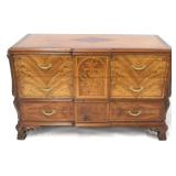 Inlaid 3 drawer carved dresser