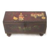 Painted wooden box