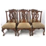 Set of 6 carved Chippendale dining chairs