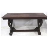 Wooden heart pedestal table