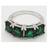 6 MM PRINCESS CUT EMERALD WOMEN RING