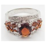 GARNET 925 STERLING SILVER RING