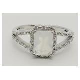 Fire Opal Sterling Silver Ring