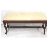 French upholstered top bed bench