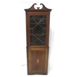 Mahogany shell inlaid corner cabinet