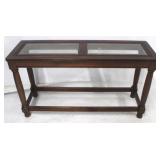 Glass top sofa table