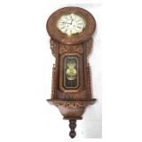 Regulator hanging carved wall clock