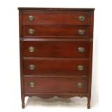 Crawford mahogany 5 drawer chest
