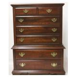 Kincaid mahogany chest on chest highboy