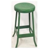 Green metal stool
