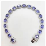 14kt Tanzanite & Diamond Bracelet