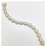 14kt Gold Opal & Diamond Bracelet