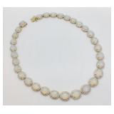14kt Opal & Diamond Necklace