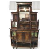 English Edwardian Marquetry Inlaid Etagere
