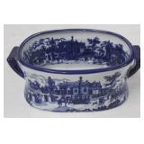 Small Blue/white Tub 14.5 x 5.5 x 6