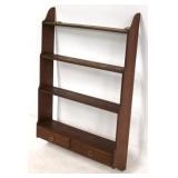 Mahogany hanging what not shelf