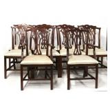HIckory Chippendale straight leg set of 10 chairs
