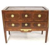 Satinwood & burl inlaid French commode