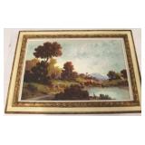 Oil on Canvas artist signed (some paint loss)