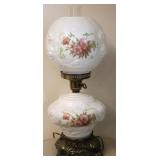 Milk Glass Gone With The Wind Lamp