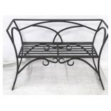 Metal outdoor bench
