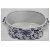 Small Blue/White Tub - 14.5 x 5.5 x 6