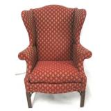 Chippendale wing back chair