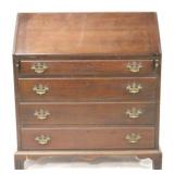 Slant front mahogany secretary