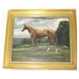 Equestrian Framed Print - Gold Leaf Frame