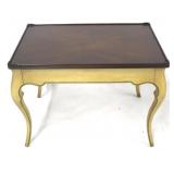 French cabriole leg painted table w/ draw leaves