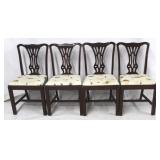 Set of 4 Chippendale mahogany dining chairs