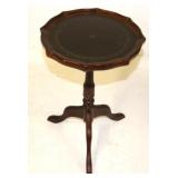 Leather top candle stand