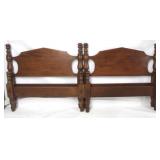 Matching pair vintage twin poster beds