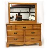 Maple dresser with mirror