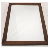 Antique Mahogany Framed Paneled Back Mirror