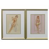 Set of 2 Pin up Girls by Alberto Vargas